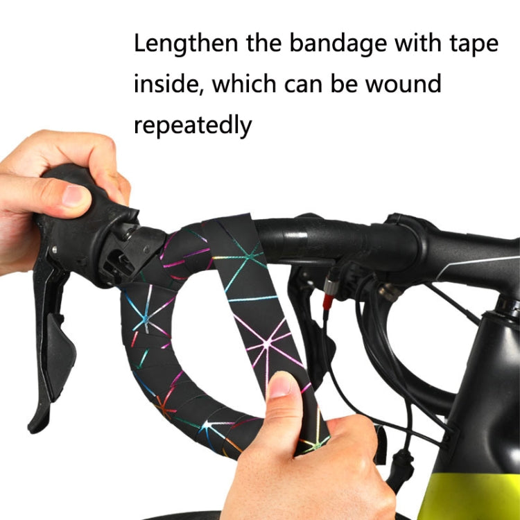 1 Pair WEST BIKING YP0804059 Road Bike Color Line Bar Belt PU Non-Slip Riding Bar Belt, Black Color, Silver Color, Red Black, White Color, Pure Black, Blue Black