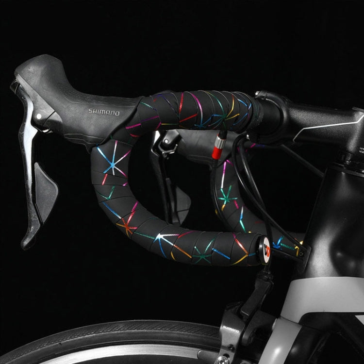 1 Pair WEST BIKING YP0804059 Road Bike Color Line Bar Belt PU Non-Slip Riding Bar Belt, Black Color, Silver Color, Red Black, White Color, Pure Black, Blue Black