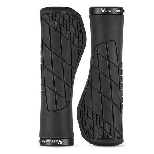 1 Pair WEST BIKING YP0804060 Bicycle Grips Mountain Bike Non-Slip Rubber Grips, YP0804060