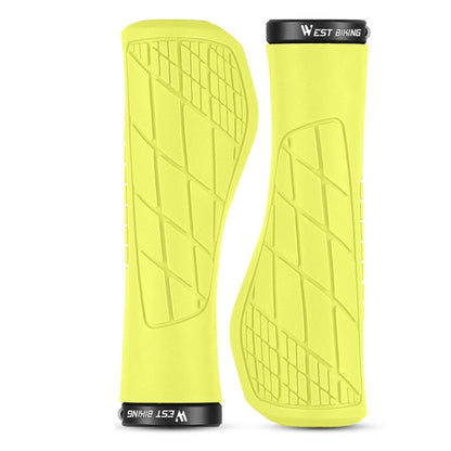 1 Pair WEST BIKING YP0804060 Bicycle Grips Mountain Bike Non-Slip Rubber Grips, YP0804060