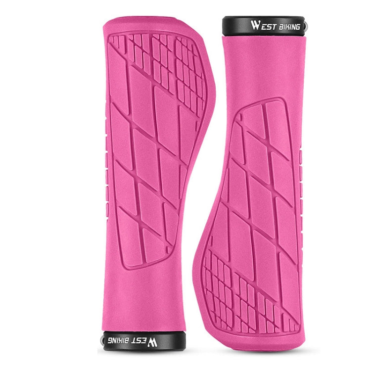 1 Pair WEST BIKING YP0804060 Bicycle Grips Mountain Bike Non-Slip Rubber Grips, YP0804060
