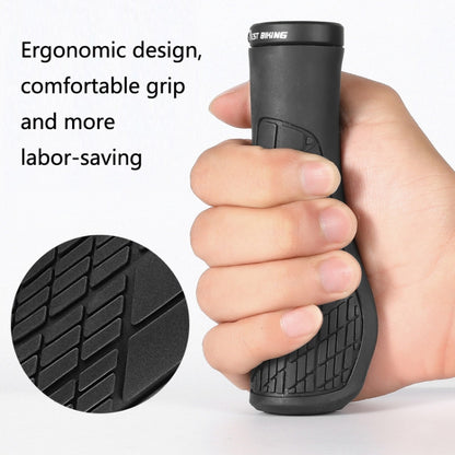 1 Pair WEST BIKING YP0804060 Bicycle Grips Mountain Bike Non-Slip Rubber Grips, YP0804060