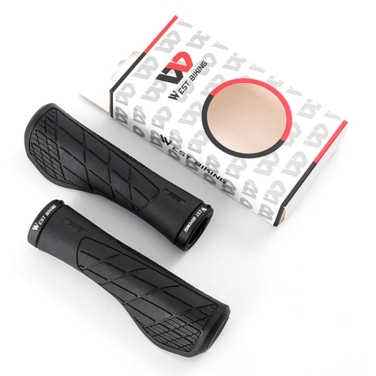 1 Pair WEST BIKING YP0804060 Bicycle Grips Mountain Bike Non-Slip Rubber Grips, YP0804060