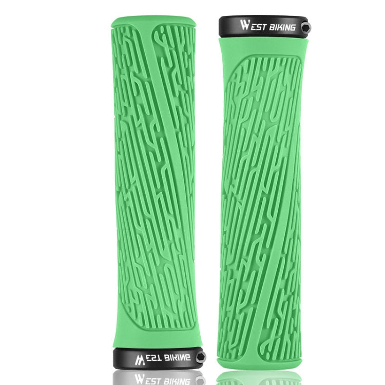 1 Pair WEST BIKING YP0804061 Bicycle Anti-Slip Shock Absorber Grip Mountain Bike Rubber Handlebar Cover, YP0804061, YP0804061 Grass