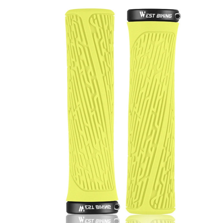 1 Pair WEST BIKING YP0804061 Bicycle Anti-Slip Shock Absorber Grip Mountain Bike Rubber Handlebar Cover, YP0804061, YP0804061 Grass