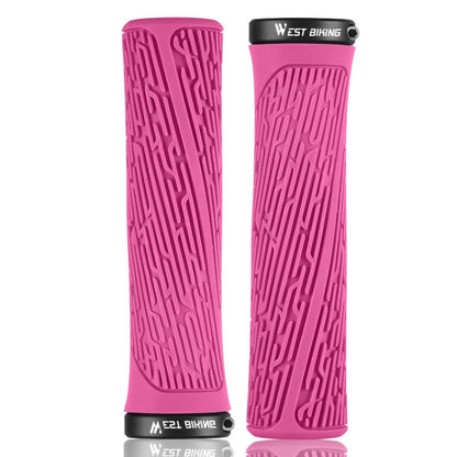 1 Pair WEST BIKING YP0804061 Bicycle Anti-Slip Shock Absorber Grip Mountain Bike Rubber Handlebar Cover, YP0804061, YP0804061 Grass