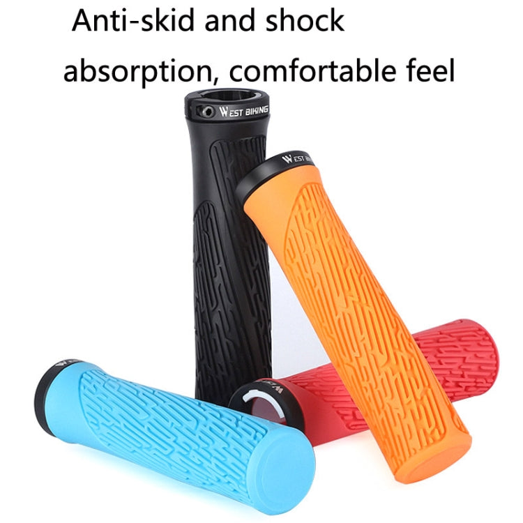 1 Pair WEST BIKING YP0804061 Bicycle Anti-Slip Shock Absorber Grip Mountain Bike Rubber Handlebar Cover, YP0804061, YP0804061 Grass