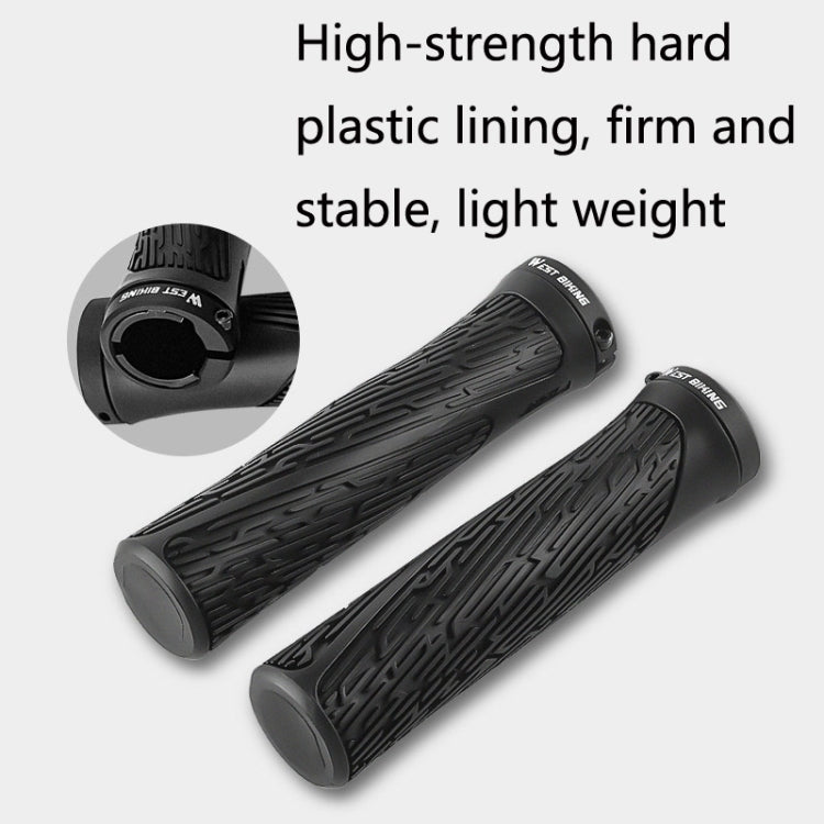 1 Pair WEST BIKING YP0804061 Bicycle Anti-Slip Shock Absorber Grip Mountain Bike Rubber Handlebar Cover, YP0804061, YP0804061 Grass