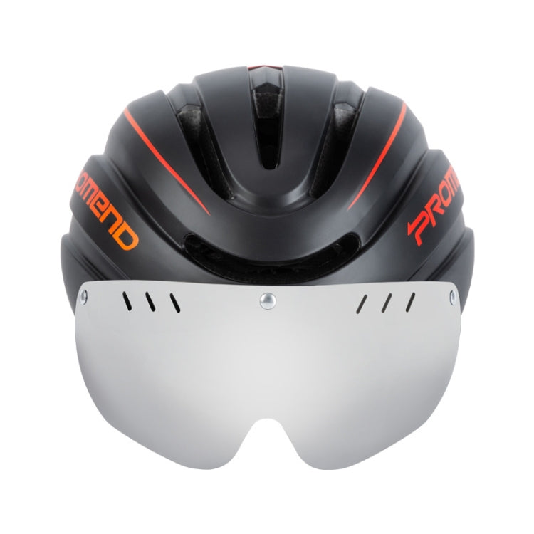 PROMEND TK-12H15 Mountain Bike USB Magnetic Goggles Helmet With Warning Light, PROMEND TK-12H15(Black Red), PROMEND TK-12H15(Titanium Gray)