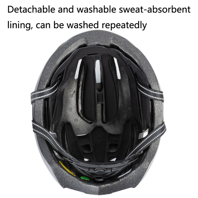 PROMEND TK-12H15 Mountain Bike USB Magnetic Goggles Helmet With Warning Light, PROMEND TK-12H15(Black Red), PROMEND TK-12H15(Titanium Gray)