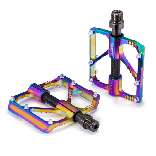 1 Pair PROMEND Three Peilin Bearing Aluminum Alloy CNC Bicycle Colorful Pedal, PD-M86CY, PD-R87CY