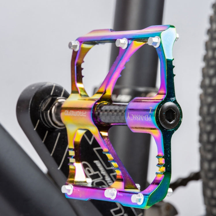 1 Pair PROMEND Three Peilin Bearing Aluminum Alloy CNC Bicycle Colorful Pedal, PD-M86CY, PD-R87CY