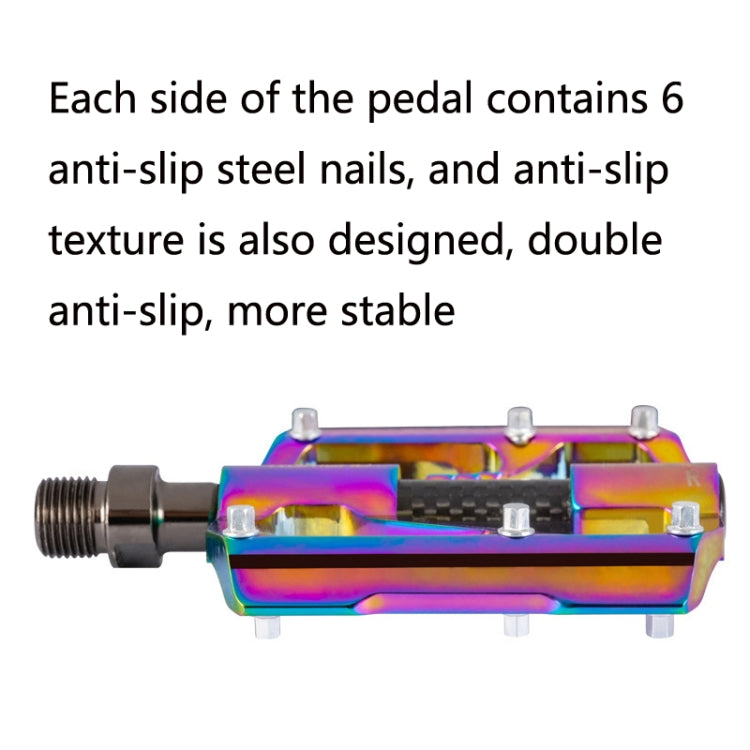 1 Pair PROMEND Three Peilin Bearing Aluminum Alloy CNC Bicycle Colorful Pedal, PD-M86CY, PD-R87CY