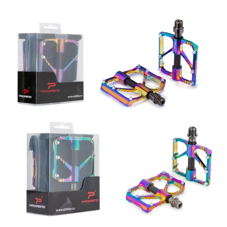 1 Pair PROMEND Three Peilin Bearing Aluminum Alloy CNC Bicycle Colorful Pedal, PD-M86CY, PD-R87CY