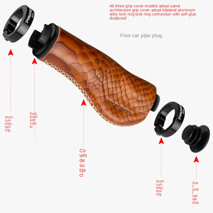 1 Pair PROMEND GR-502H Bicycle Mountain Bike Folding Bike Locking Ergonomic Meat Ball Gloves, GR-502H Brown, GR-502H