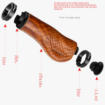 1 Pair PROMEND GR-502H Bicycle Mountain Bike Folding Bike Locking Ergonomic Meat Ball Gloves, GR-502H Brown, GR-502H