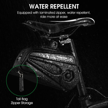WEST BIKING Large Capacity 2.6L Bicycle Tail Bag Hard Shell Saddle Bag Adjustable Bracket Seat Cushion Tail Bag, WEST BIKING 2.6L Saddle Bag