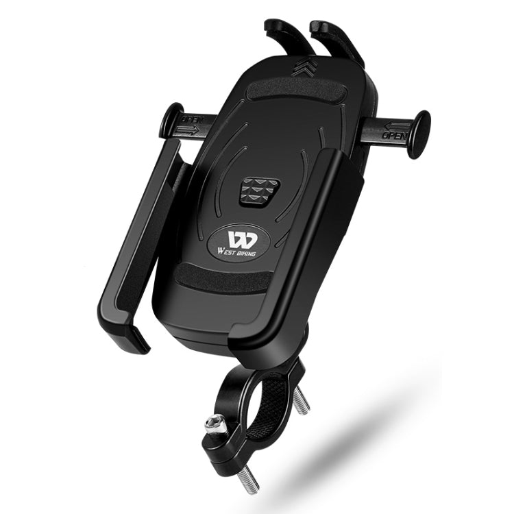 WEST BIKING  Bike Mobile Phone Holder Aluminum 360 Rotatable Electric Bike Scooter Motorcycle Phone Stand,Style:, Handlebar Style, Rearview Mirror Style