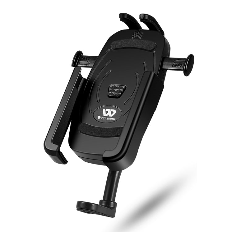 WEST BIKING  Bike Mobile Phone Holder Aluminum 360 Rotatable Electric Bike Scooter Motorcycle Phone Stand,Style:, Handlebar Style, Rearview Mirror Style