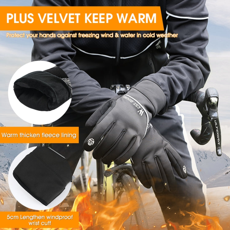 WEST BIKING YP0211220 Winter Warm Fleece Ski Gloves Silicone Non-Slip Riding Gloves, M, L, XL