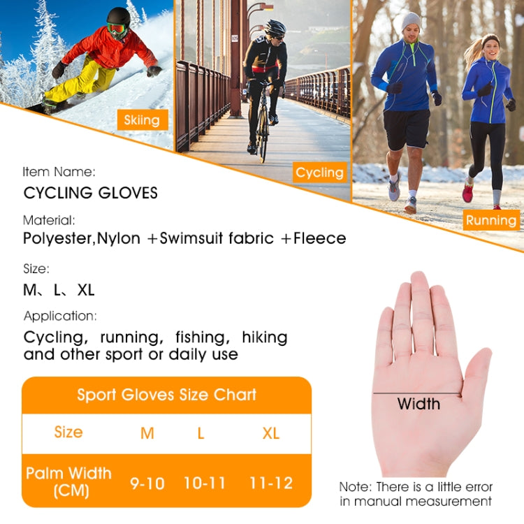 WEST BIKING YP0211220 Winter Warm Fleece Ski Gloves Silicone Non-Slip Riding Gloves, M, L, XL