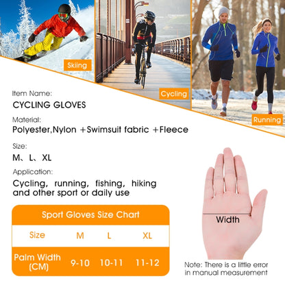 WEST BIKING YP0211220 Winter Warm Fleece Ski Gloves Silicone Non-Slip Riding Gloves, M, L, XL