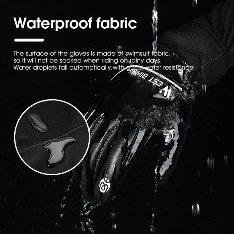 WEST BIKING YP0211220 Winter Warm Fleece Ski Gloves Silicone Non-Slip Riding Gloves, M, L, XL