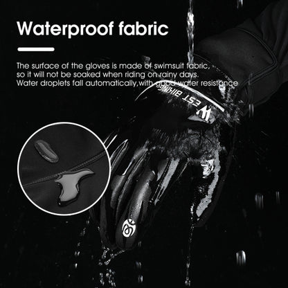 WEST BIKING YP0211220 Winter Warm Fleece Ski Gloves Silicone Non-Slip Riding Gloves, M, L, XL