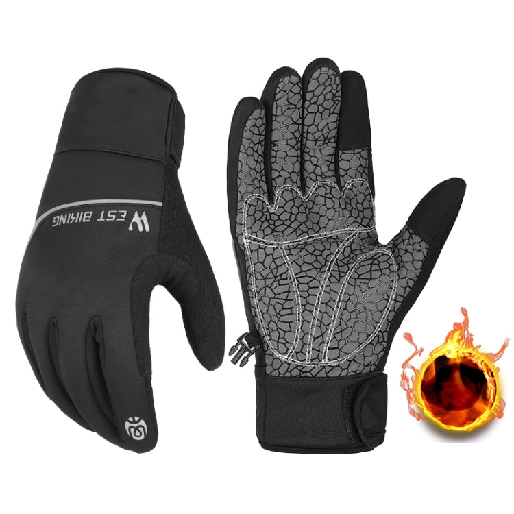 WEST BIKING YP0211220 Winter Warm Fleece Ski Gloves Silicone Non-Slip Riding Gloves, M, L, XL