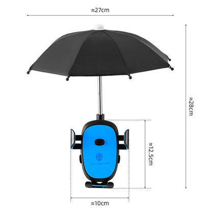 CYCLINGBOX BG-2935 Bicycle Mobile Phone Bracket With Umbrella Waterproof Navigation Electric Car Mobile Phone Frame, Style:, Handlebar Installation (Black), Handlebar Installation (Red), Handlebar Installation (Blue), Handlebar Installation (Yellow)���...