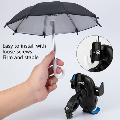 CYCLINGBOX BG-2935 Bicycle Mobile Phone Bracket With Umbrella Waterproof Navigation Electric Car Mobile Phone Frame, Style:, Handlebar Installation (Black), Handlebar Installation (Red), Handlebar Installation (Blue), Handlebar Installation (Yellow)���...