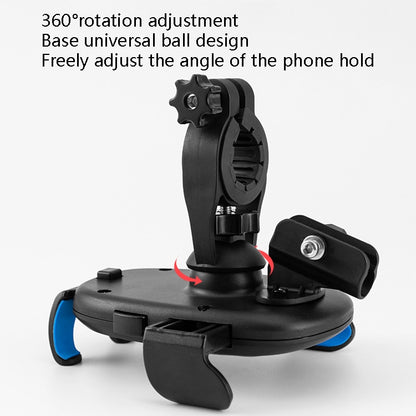CYCLINGBOX BG-2935 Bicycle Mobile Phone Bracket With Umbrella Waterproof Navigation Electric Car Mobile Phone Frame, Style:, Handlebar Installation (Black), Handlebar Installation (Red), Handlebar Installation (Blue), Handlebar Installation (Yellow)���...