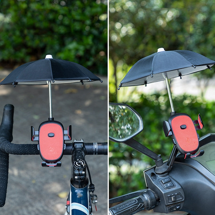 CYCLINGBOX BG-2935 Bicycle Mobile Phone Bracket With Umbrella Waterproof Navigation Electric Car Mobile Phone Frame, Style:, Handlebar Installation (Black), Handlebar Installation (Red), Handlebar Installation (Blue), Handlebar Installation (Yellow)���...
