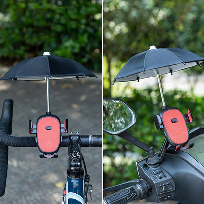 CYCLINGBOX BG-2935 Bicycle Mobile Phone Bracket With Umbrella Waterproof Navigation Electric Car Mobile Phone Frame, Style:, Handlebar Installation (Black), Handlebar Installation (Red), Handlebar Installation (Blue), Handlebar Installation (Yellow)���...