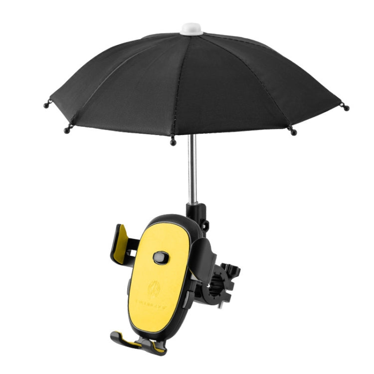 CYCLINGBOX BG-2935 Bicycle Mobile Phone Bracket With Umbrella Waterproof Navigation Electric Car Mobile Phone Frame, Style:, Handlebar Installation (Black), Handlebar Installation (Red), Handlebar Installation (Blue), Handlebar Installation (Yellow)���...