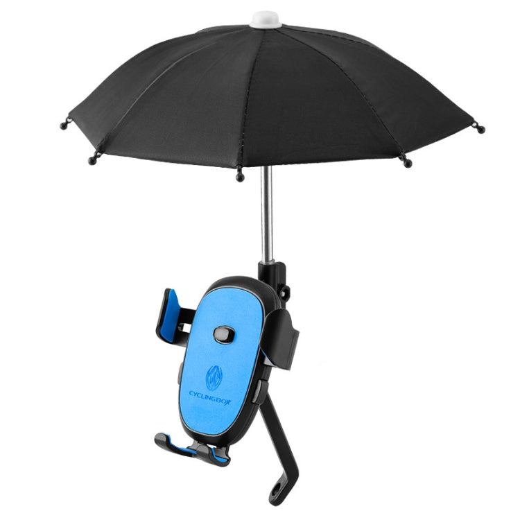 CYCLINGBOX BG-2935 Bicycle Mobile Phone Bracket With Umbrella Waterproof Navigation Electric Car Mobile Phone Frame, Style:, Handlebar Installation (Black), Handlebar Installation (Red), Handlebar Installation (Blue), Handlebar Installation (Yellow)���...