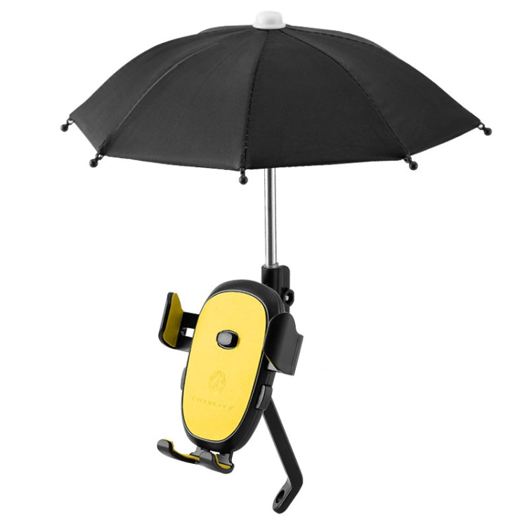 CYCLINGBOX BG-2935 Bicycle Mobile Phone Bracket With Umbrella Waterproof Navigation Electric Car Mobile Phone Frame, Style:, Handlebar Installation (Black), Handlebar Installation (Red), Handlebar Installation (Blue), Handlebar Installation (Yellow)���...