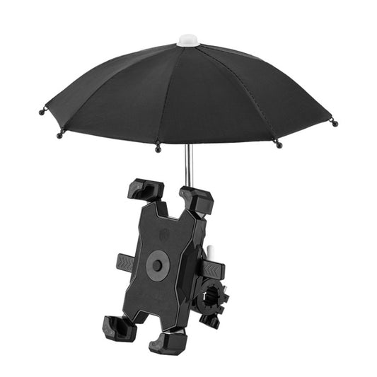 CYCLINGBOX Bicycle Mobile Phone Bracket With Parasol Rider Mobile Phone Frame, Style:, Handlebar Installation (Black), Handlebar Installation (Red), Handlebar Installation (Yellow), Handlebar Installation (Bue), Rearview Mirror Installation (Black)����...