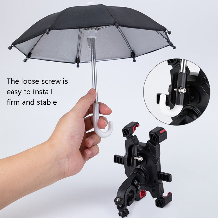 CYCLINGBOX Bicycle Mobile Phone Bracket With Parasol Rider Mobile Phone Frame, Style:, Handlebar Installation (Black), Handlebar Installation (Red), Handlebar Installation (Yellow), Handlebar Installation (Bue), Rearview Mirror Installation (Black)����...