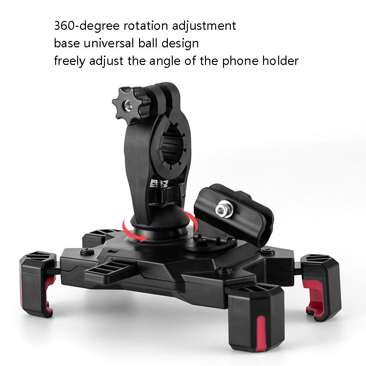CYCLINGBOX Bicycle Mobile Phone Bracket With Parasol Rider Mobile Phone Frame, Style:, Handlebar Installation (Black), Handlebar Installation (Red), Handlebar Installation (Yellow), Handlebar Installation (Bue), Rearview Mirror Installation (Black)����...