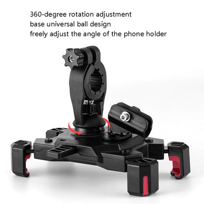 CYCLINGBOX Bicycle Mobile Phone Bracket With Parasol Rider Mobile Phone Frame, Style:, Handlebar Installation (Black), Handlebar Installation (Red), Handlebar Installation (Yellow), Handlebar Installation (Bue), Rearview Mirror Installation (Black)����...