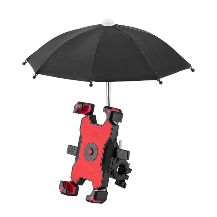 CYCLINGBOX Bicycle Mobile Phone Bracket With Parasol Rider Mobile Phone Frame, Style:, Handlebar Installation (Black), Handlebar Installation (Red), Handlebar Installation (Yellow), Handlebar Installation (Bue), Rearview Mirror Installation (Black)����...