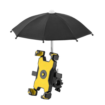 CYCLINGBOX Bicycle Mobile Phone Bracket With Parasol Rider Mobile Phone Frame, Style:, Handlebar Installation (Black), Handlebar Installation (Red), Handlebar Installation (Yellow), Handlebar Installation (Bue), Rearview Mirror Installation (Black)����...