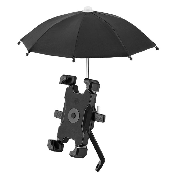CYCLINGBOX Bicycle Mobile Phone Bracket With Parasol Rider Mobile Phone Frame, Style:, Handlebar Installation (Black), Handlebar Installation (Red), Handlebar Installation (Yellow), Handlebar Installation (Bue), Rearview Mirror Installation (Black)����...