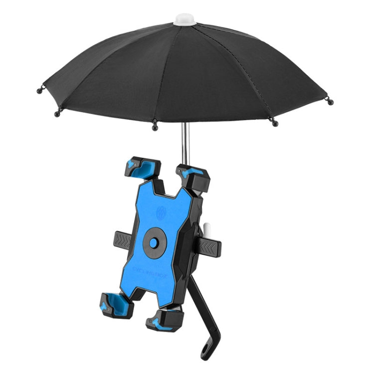 CYCLINGBOX Bicycle Mobile Phone Bracket With Parasol Rider Mobile Phone Frame, Style:, Handlebar Installation (Black), Handlebar Installation (Red), Handlebar Installation (Yellow), Handlebar Installation (Bue), Rearview Mirror Installation (Black)����...