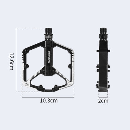 WEST BIKING Bicycle Aluminum Alloy Chromium Molybdenum Steel Axle Pedal, YP0802085