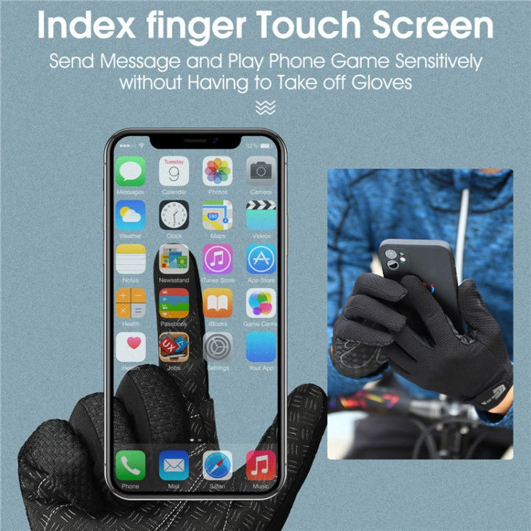 WEST BIKING YP0211223 Full-Finger Gloves For Cycling Shock Absorption Non-Slip Touch Screen Gloves, M, L, XL