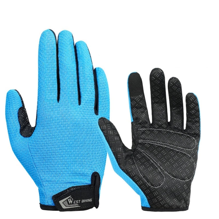 WEST BIKING YP0211223 Full-Finger Gloves For Cycling Shock Absorption Non-Slip Touch Screen Gloves, M, L, XL