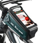 WEST BIKING 2.5L Bicycle Front Beam Mobile Phone Touch Screen Hard Shell Bag, Black, Dark Green, Fluorescent Yellow, Orange
