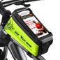 WEST BIKING 2.5L Bicycle Front Beam Mobile Phone Touch Screen Hard Shell Bag, Black, Dark Green, Fluorescent Yellow, Orange
